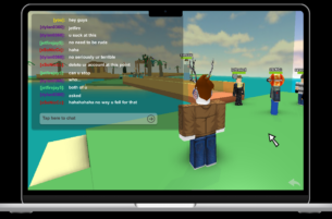 simulated Roblox chat